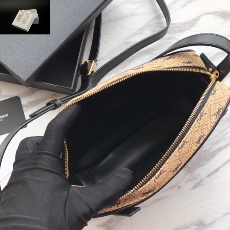 Replica Ysl Fake Saint Laurent Monogram All Over Camera Bag In Canvas