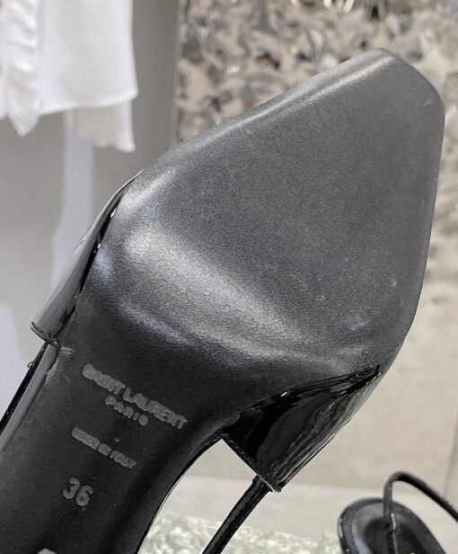 Replica YSL Saint Laurent Women's Blade Slingback Pumps In Patent Leather Black 9