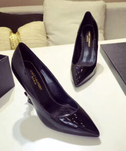 Replica YSL Saint Laurent Pointed high heels Black 2