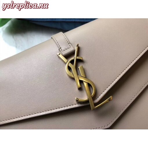 Replica YSL Fake Saint Laurent Sulpice Chain Wallet In Beige Smooth Leather 6