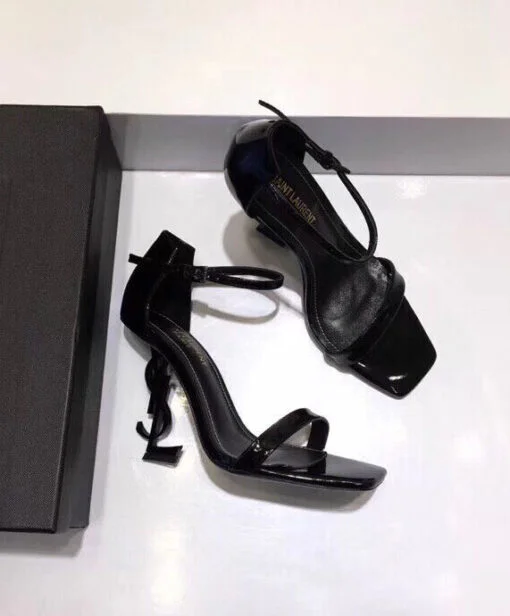 Replica YSL Saint Laurent Women's Opyum Sandals With Black Heel 3