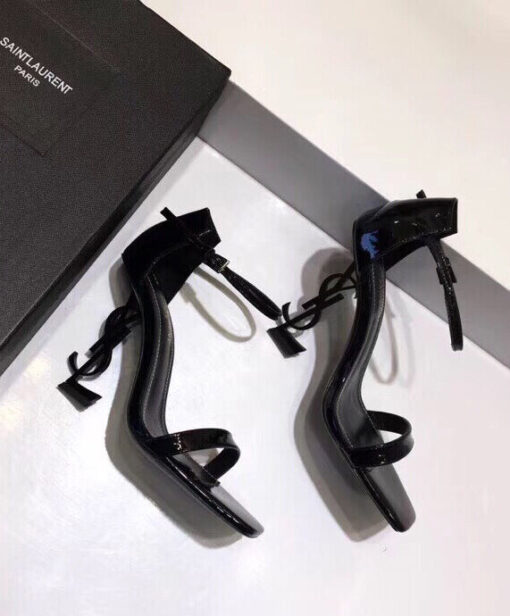 Replica YSL Saint Laurent Women's Opyum Sandals With Black Heel 5