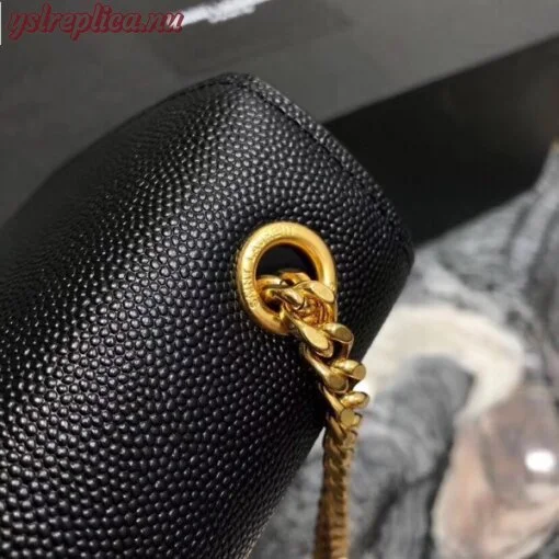 Replica YSL Fake Saint Laurent Small Kate Bag In Black Grained Leather 3