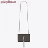 Replica YSL Fake Saint Laurent Small Kate Tassel Bag In Black Grained Leather 9