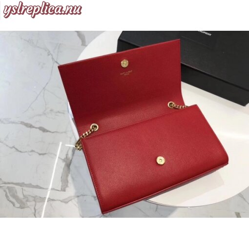 Replica YSL Fake Saint Laurent Medium Kate Bag With Tassel In Red Grained Leather 5