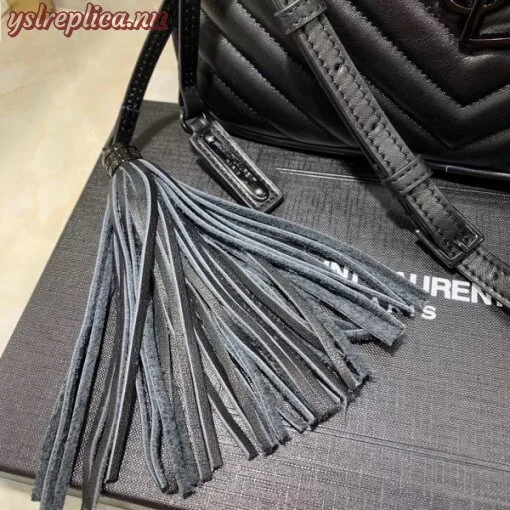 Replica YSL Fake Saint Laurent Lou Camera All Black Bag 5