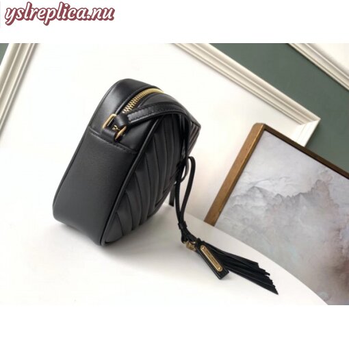Replica YSL Fake Saint Laurent Lou Camera Bag In Black Leather 4