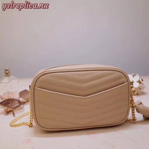 Replica YSL Fake Saint Laurent Lou Mini Bag In Powder Grained Leather 2