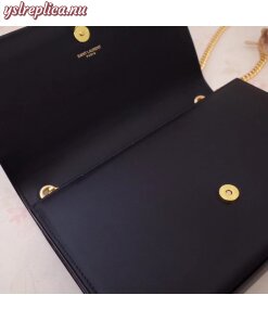 Replica YSL Fake Saint Laurent Medium Kate Bag With Tassel In Black Smooth Leather 2