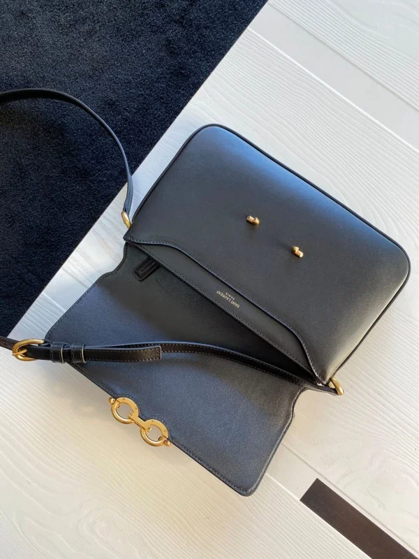 Replica YSL Fake Saint Laurent Le Maillon Bag In Black Calfskin 9