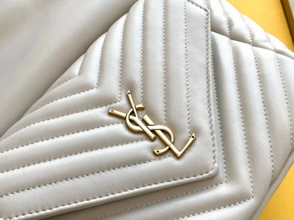 Replica YSL Fake Saint Laurent Joe Backpack In White Lambskin 2