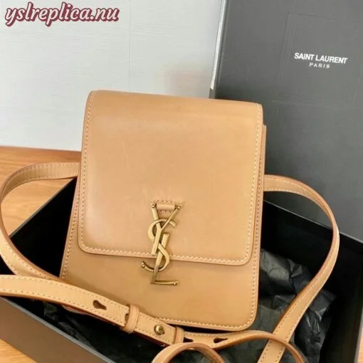 Replica YSL Fake Saint Laurent Kaia North South Bag In Brown Leather 2