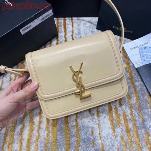 Replica YSL Fake Saint Laurent Solferino Small Bag In Beige Calfskin 3