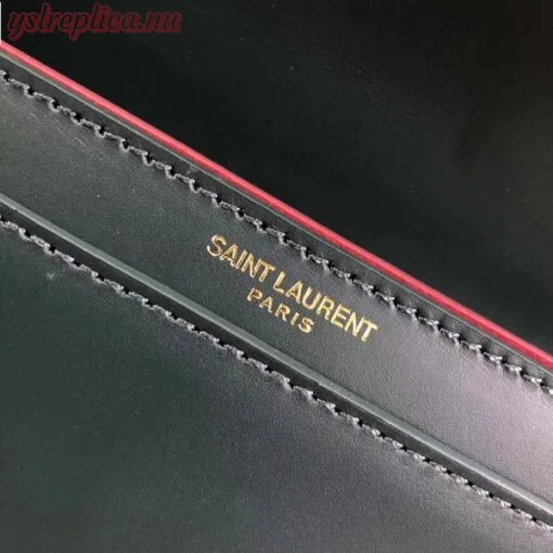 Replica YSL Fake Saint Laurent Dark Green Cassandra Monogram Clasp Bag 7