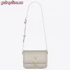 Replica YSL Fake Saint Laurent Baby Niki Chain Bag In Storm Gray Crinkled Leather 9