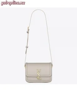 Replica YSL Fake Saint Laurent Solferino Small Bag In White Calfskin