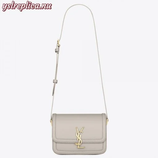 Replica YSL Fake Saint Laurent Solferino Small Bag In White Calfskin