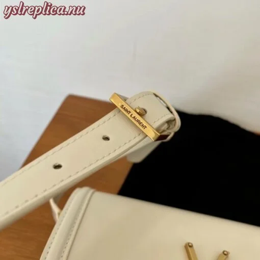 Replica YSL Fake Saint Laurent Solferino Small Bag In White Calfskin 4