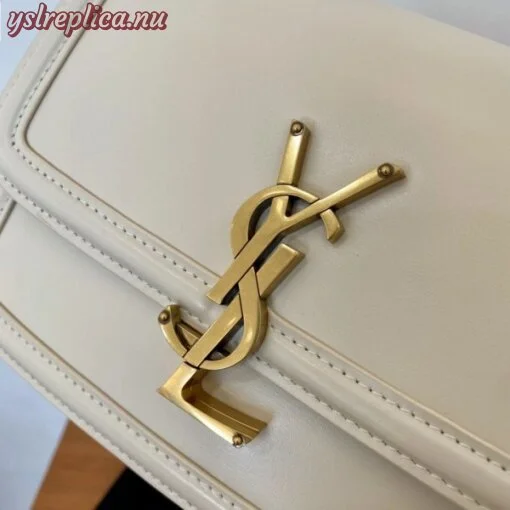 Replica YSL Fake Saint Laurent Solferino Small Bag In White Calfskin 7