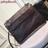 Replica YSL Fake Saint Laurent Medium Niki Chain Bag In Brown Crinkled Leather 9