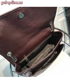 Replica YSL Fake Saint Laurent Large Niki Chain Bag In Bordeaux Crinkled Leather 2