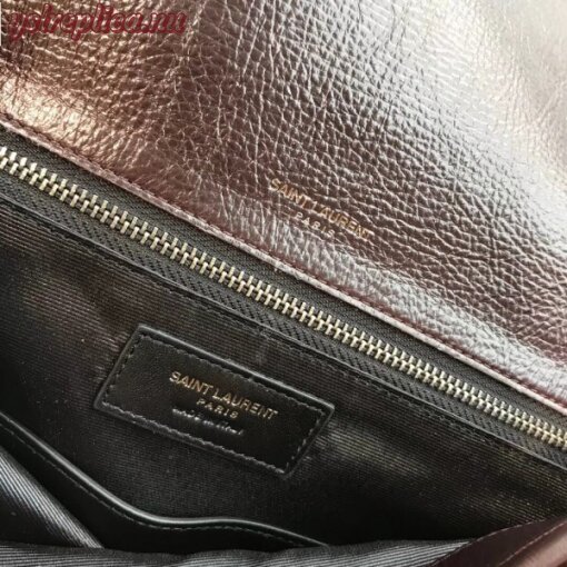 Replica YSL Fake Saint Laurent Large Niki Chain Bag In Bordeaux Crinkled Leather 6