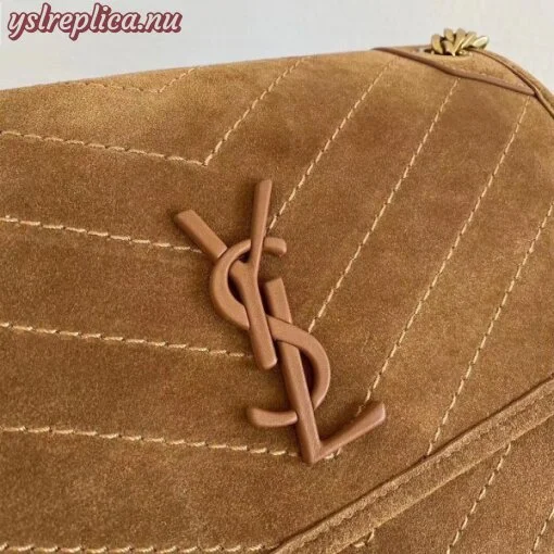 Replica YSL Fake Saint Laurent Medium Niki Bag In Brown Suede 4