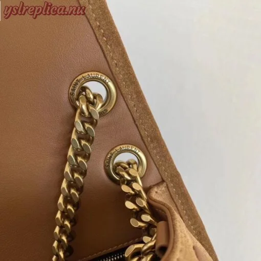 Replica YSL Fake Saint Laurent Medium Niki Bag In Brown Suede 14