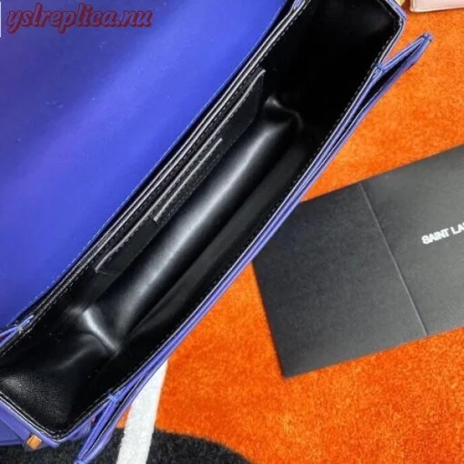 Replica YSL Fake Saint Laurent Solferino Medium Bag In Blue Box Calfskin 6