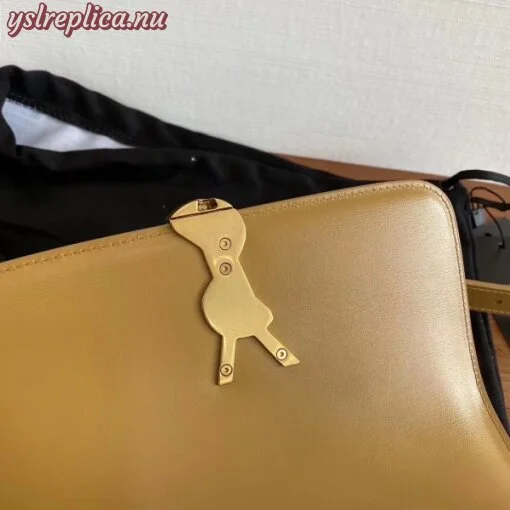 Replica YSL Fake Saint Laurent Solferino Small Bag In Brown Calfskin 5