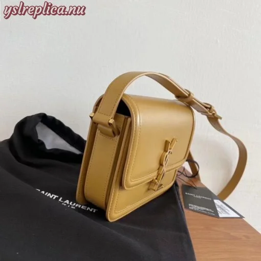 Replica YSL Fake Saint Laurent Solferino Small Bag In Brown Calfskin 8