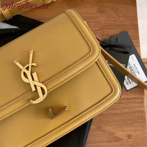 Replica YSL Fake Saint Laurent Solferino Small Bag In Brown Calfskin 9