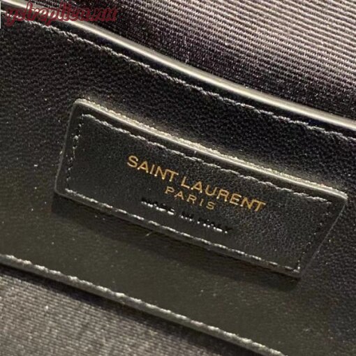 Replica YSL Fake Saint Laurent 80’s Vanity Bag In Red Quilted Grained Leather 7