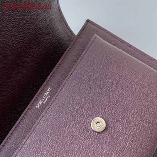 Replica YSL Fake Saint Laurent Sunset Medium Bag In Bordeaux Grained Leather 6
