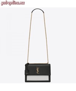 Replica YSL Fake Saint Laurent Bi-color Sunset Medium Calfskin Bag