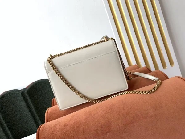 Replica YSL Fake Saint Laurent Sunset Medium Bag In White Calfskin 3