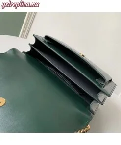 Replica YSL Fake Saint Laurent Sunset Medium Bag In Green Calfskin 2