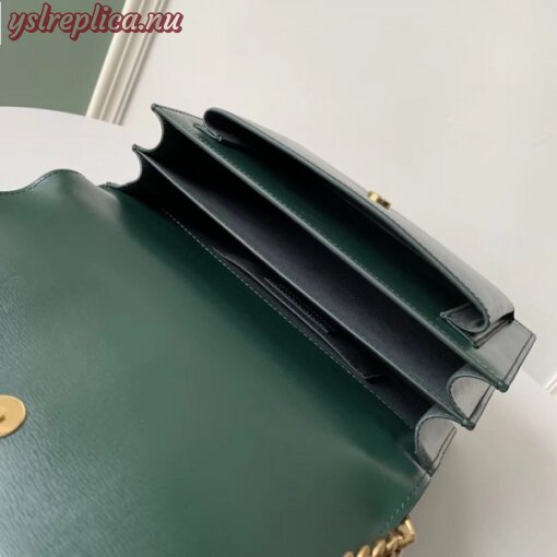 Replica YSL Fake Saint Laurent Sunset Medium Bag In Green Calfskin 2
