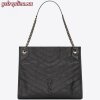 Replica YSL Fake Saint Laurent Tribeca Small Shopping Bag In Black Grained Leather 10