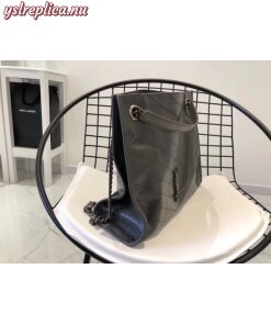Replica YSL Fake Saint Laurent Medium Niki Shopping Bag In Storm Leather 2