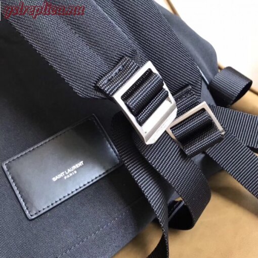 Replica YSL Fake Saint Laurent Black City Backpack With Patches 2
