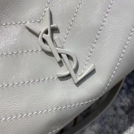 Replica YSL Fake Saint Laurent Medium Niki Shopping Bag In White Leather 5