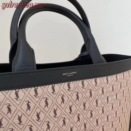 Replica YSL Fake Saint Laurent Monogram All Over Cabas Tote In Canvas 4