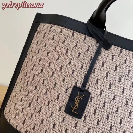 Replica YSL Fake Saint Laurent Monogram All Over Cabas Tote In Canvas 8