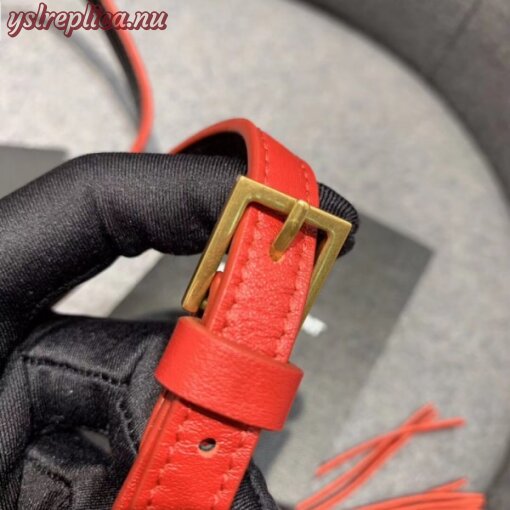Replica YSL Fake Saint Laurent Lou Belt Bag In Red Matelasse Leather 7