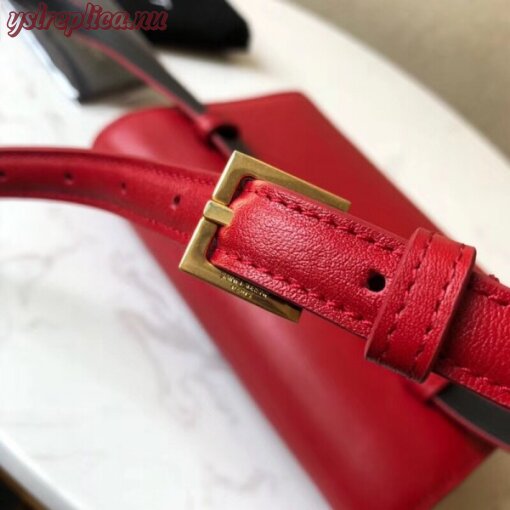 Replica YSL Fake Saint Laurent Red Kate Belt Bag 4