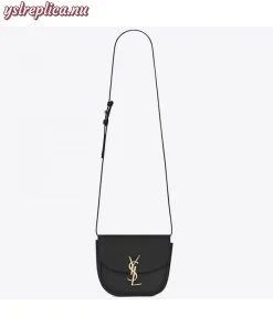 Replica YSL Fake Saint Laurent Kaia Small Satchel Bag In Black Calfskin