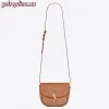 Replica YSL Fake Saint Laurent Cassandra Clasp Bag In Beige Canvas 9