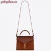 Replica YSL Fake Saint Laurent Betty Satchel In Camel Smooth Leather 10