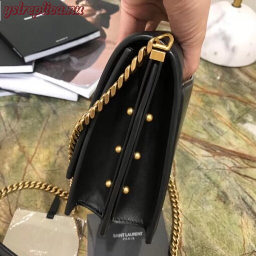 Replica YSL Fake Saint Laurent Zoe Bag In Black Calfskin 7